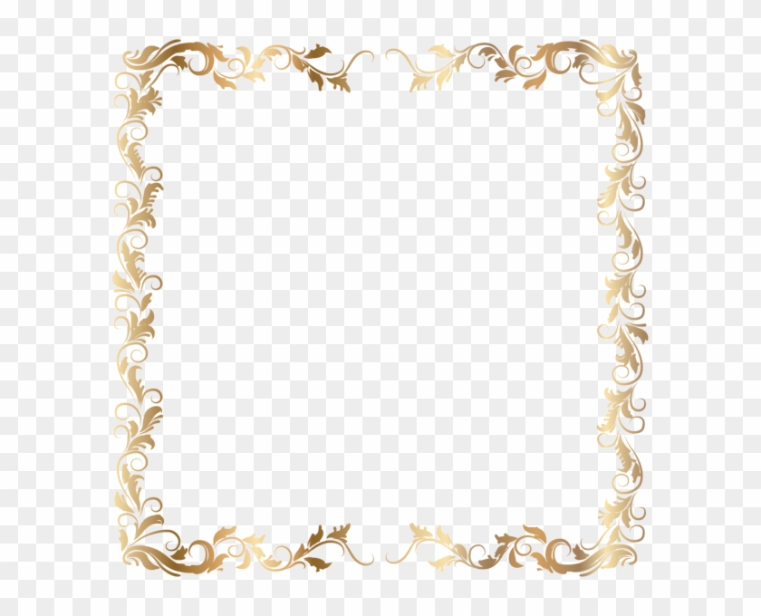 Border Deco Frame Gold Transparent Png Image - Gold Border With Transparent Background Clipart #787538