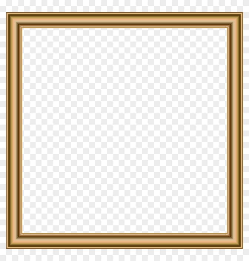 Gold Border Frame Transparent Png Image - Picture Frame Clipart #787595