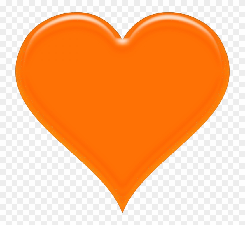 Orange Heart Png Clipart #787596