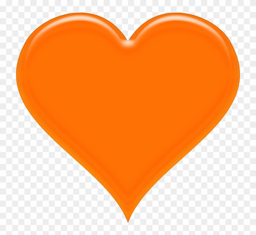 Orange Heart Png Clipart #787596