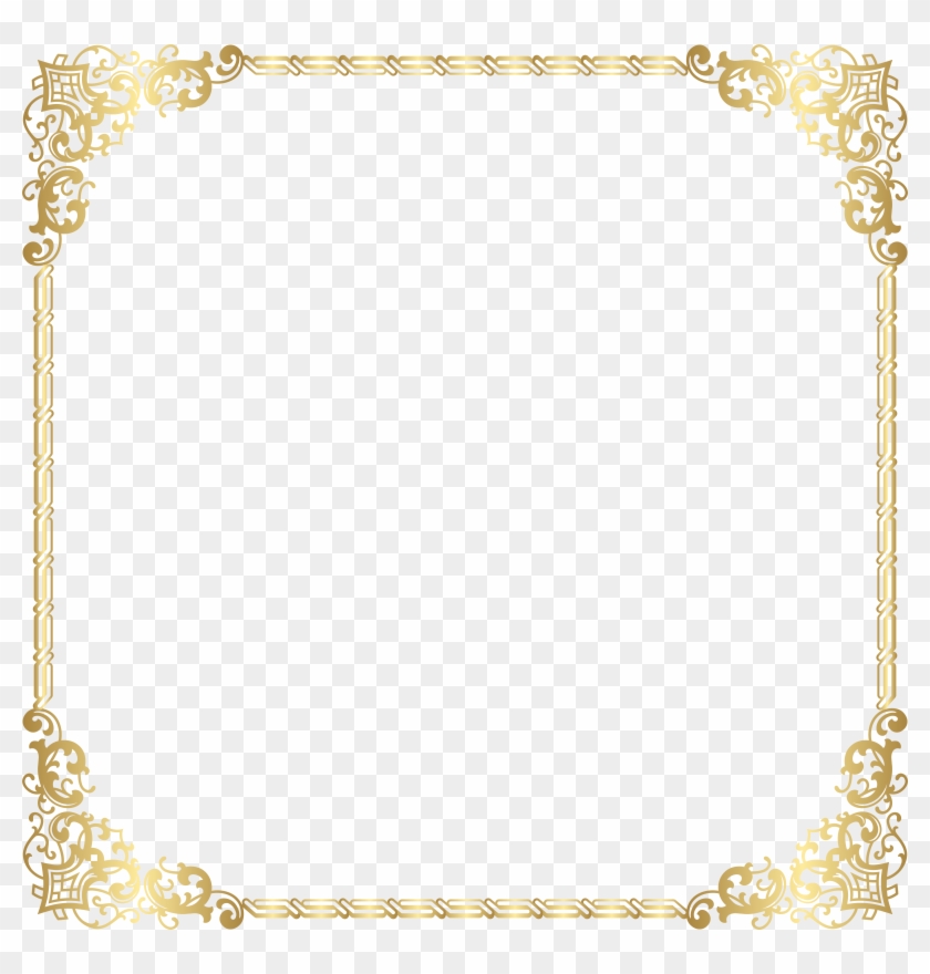 Gold Border Frame Transparent Png Clip Art Image #788113