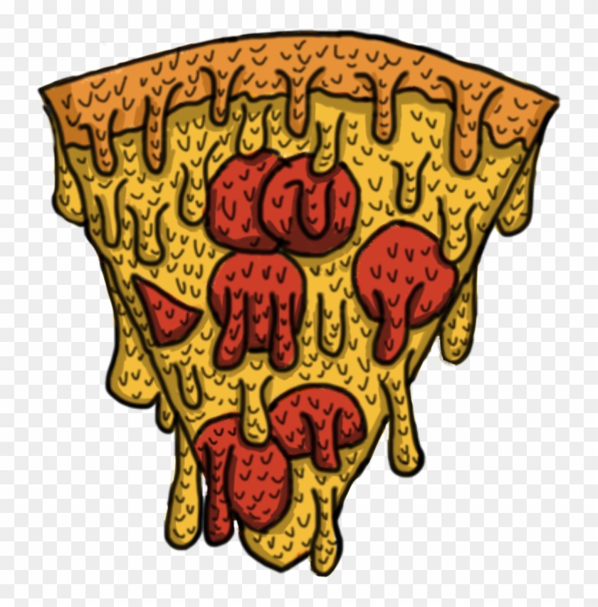 Pizza Grime Colored Red Yellow Ew Art Dripping Slime Clipart