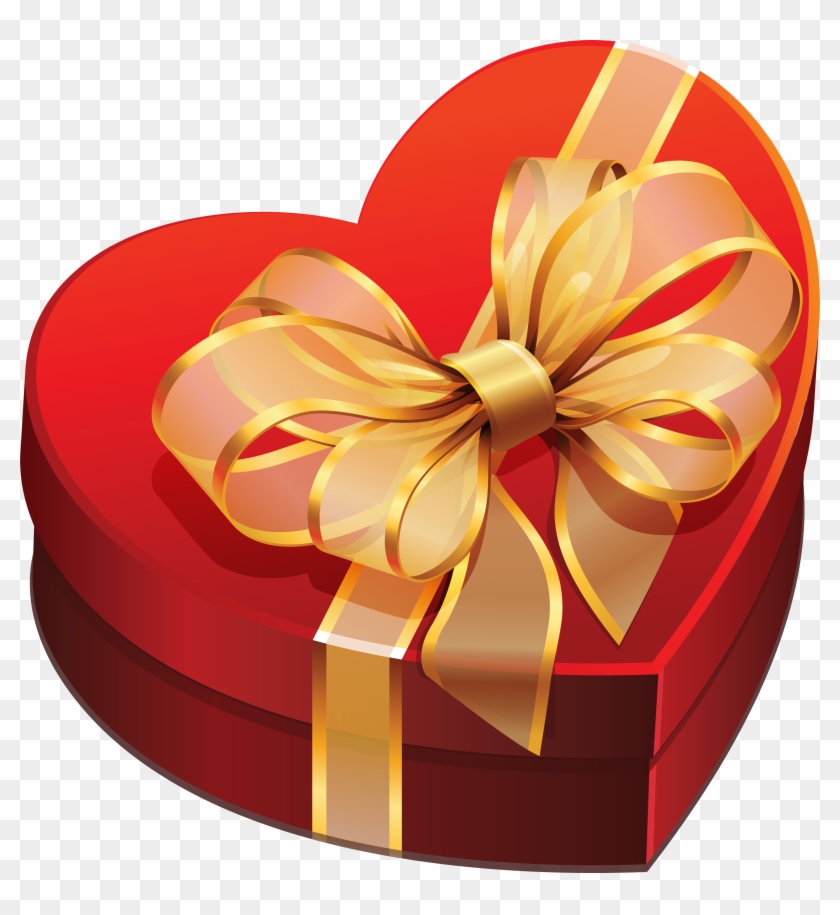 Gift Box Png Image - Valentine's Day Gift Box Heart Clipart #788284