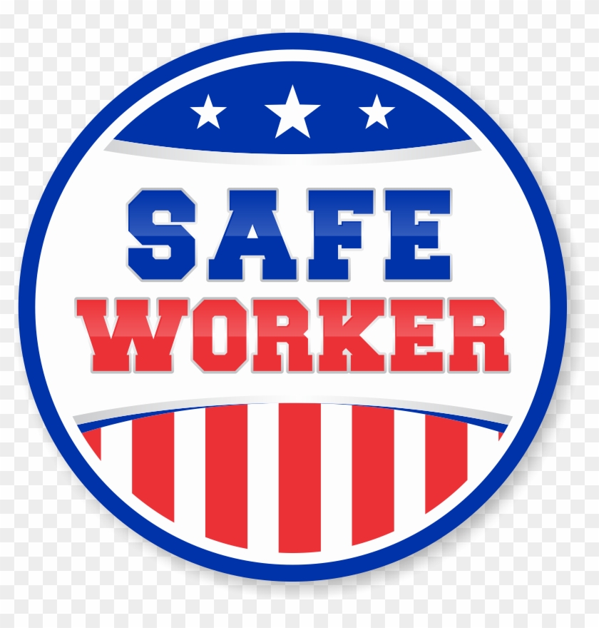 Stars & Stripes Safe Worker Hard Hat Labels - Love Clipart