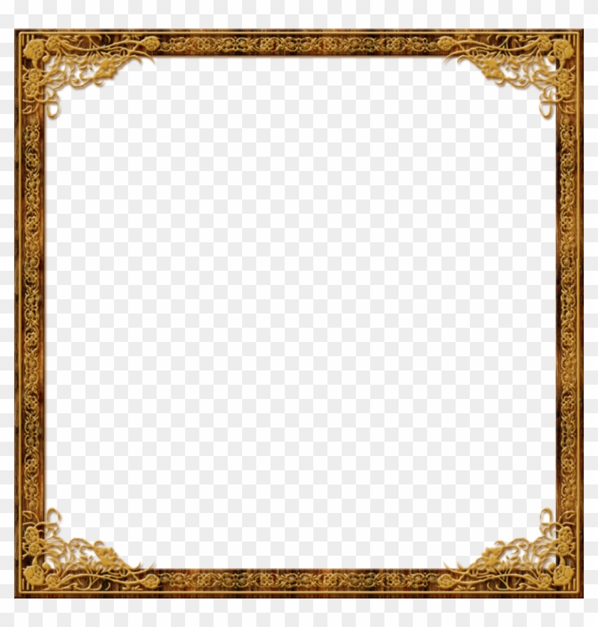 Gold Frame Borders Roses - Vintage Square Picture Frame Clipart #788602