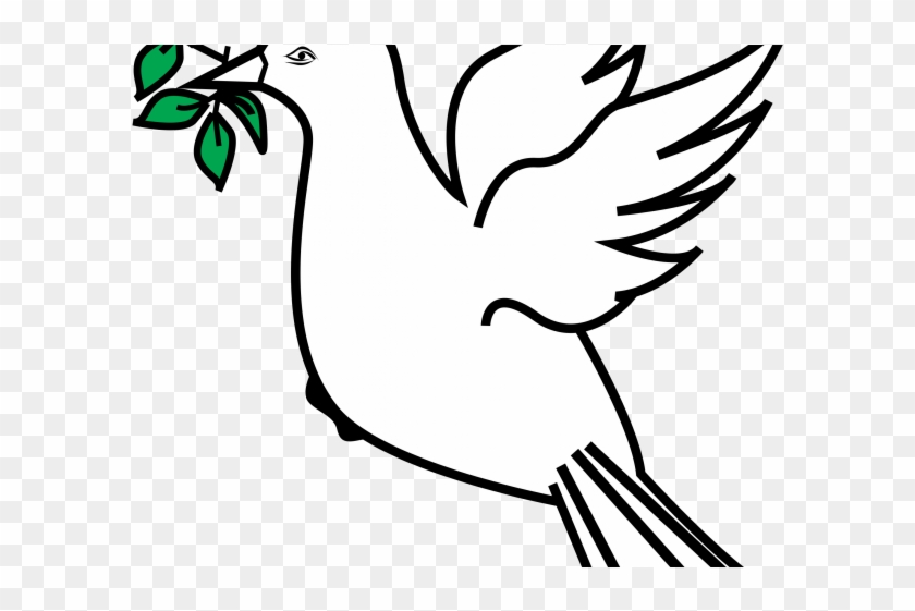 Dove With Olive Branch - Peace Symbol Olive Branch Clipart