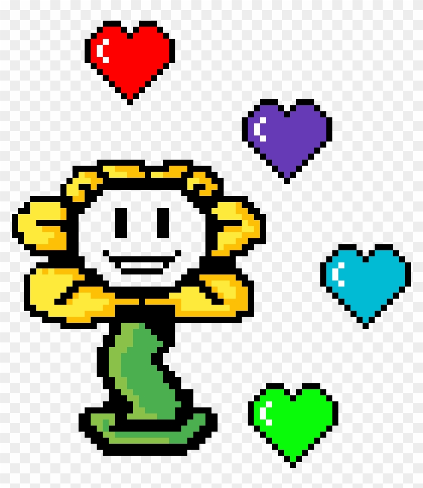 Flowey Undertale N Flowey Pixel Art Clipart Pikpng