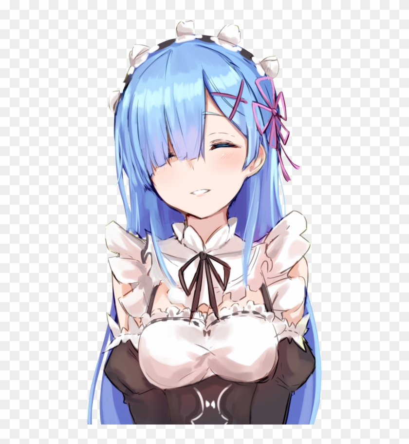 Re Zero Long Haired Rem Clipart #790878
