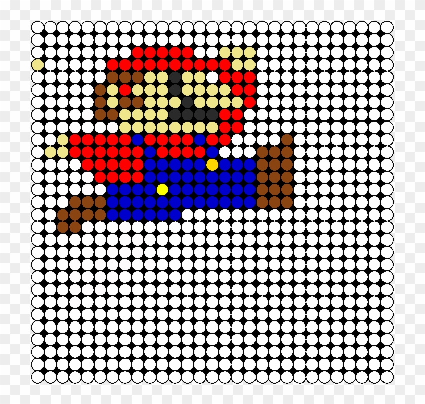 8 Bit Mario Perler Bead Pattern / Bead Sprite - Hama Beads 3d Glasses Clipart #791147