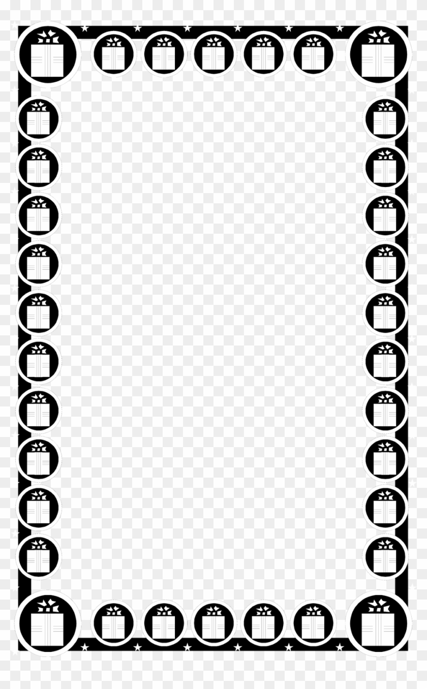 Christmas Clipart Black And White Borders - Black And White Border Design - Png Download