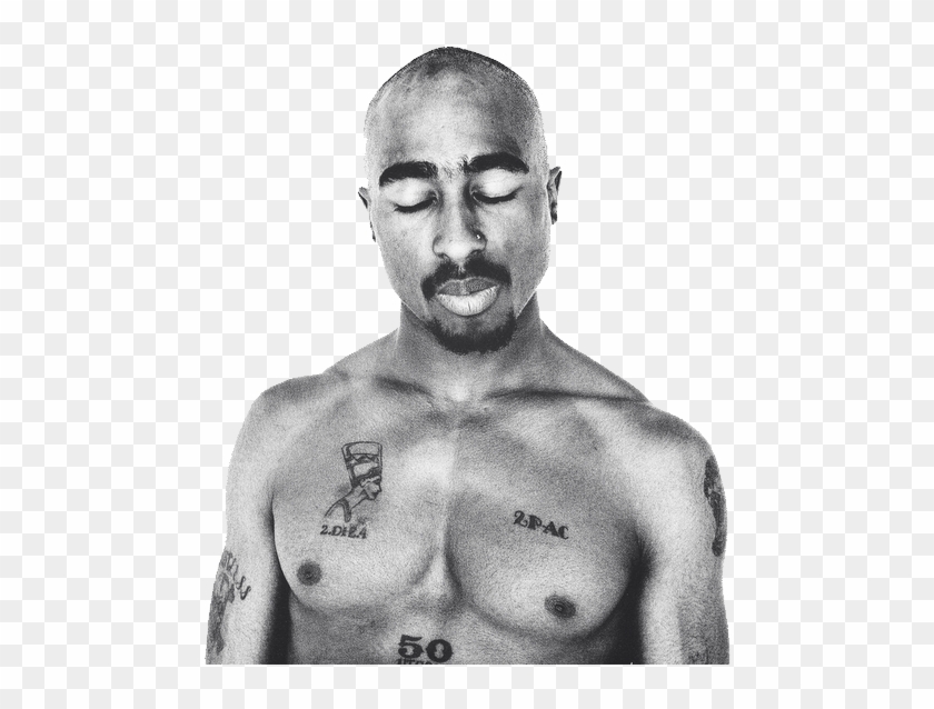 2pac, Tupac Shakur Png - Black And White 2pac Clipart #791260