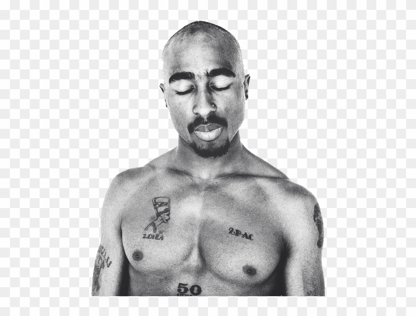 2pac, Tupac Shakur Png - Black And White 2pac Clipart