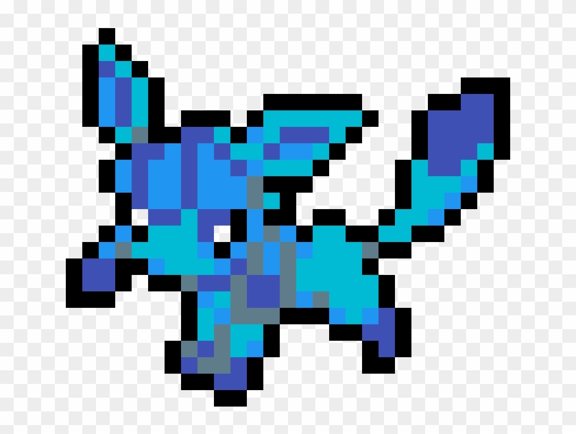 Glaceon - Pixel Art Minion Super Hero Clipart