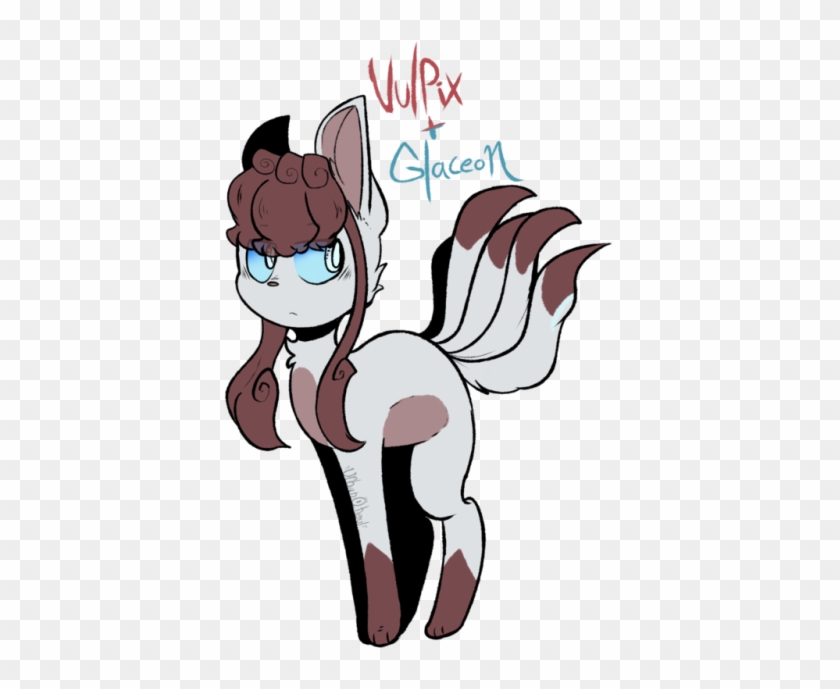 Pokefusion Pokemon Fusion Vulpix Glaceon Pokemon Fusion - Cartoon Clipart