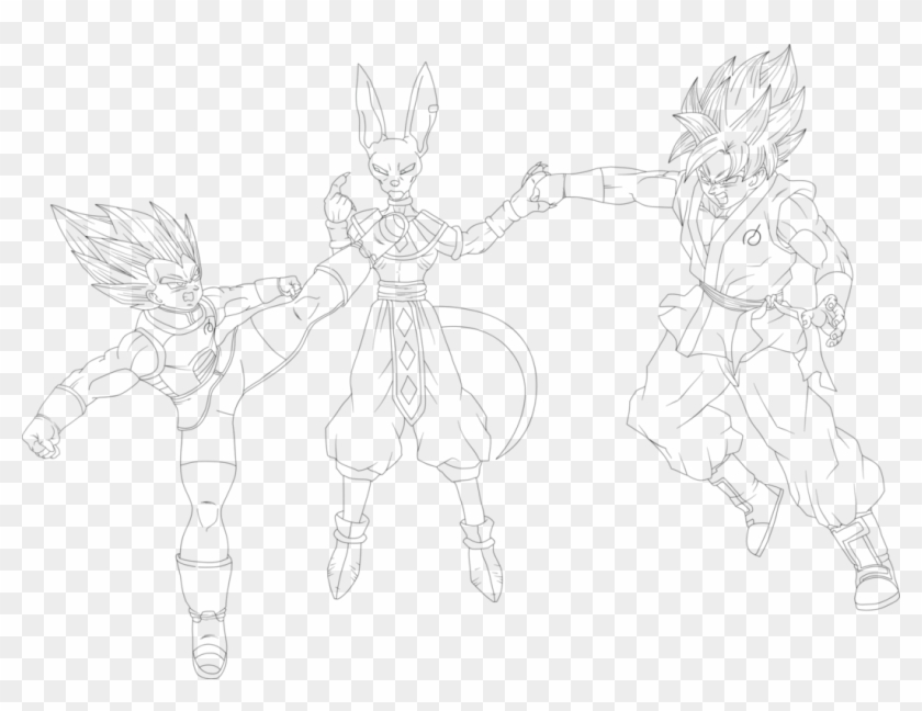 Free Dragon Ball Super Coloring Page To Print And Color - Line Art Clipart