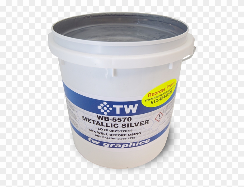 Tw 5570 Flat Metallic Silver Water Based Poster Ink - Plastic Clipart