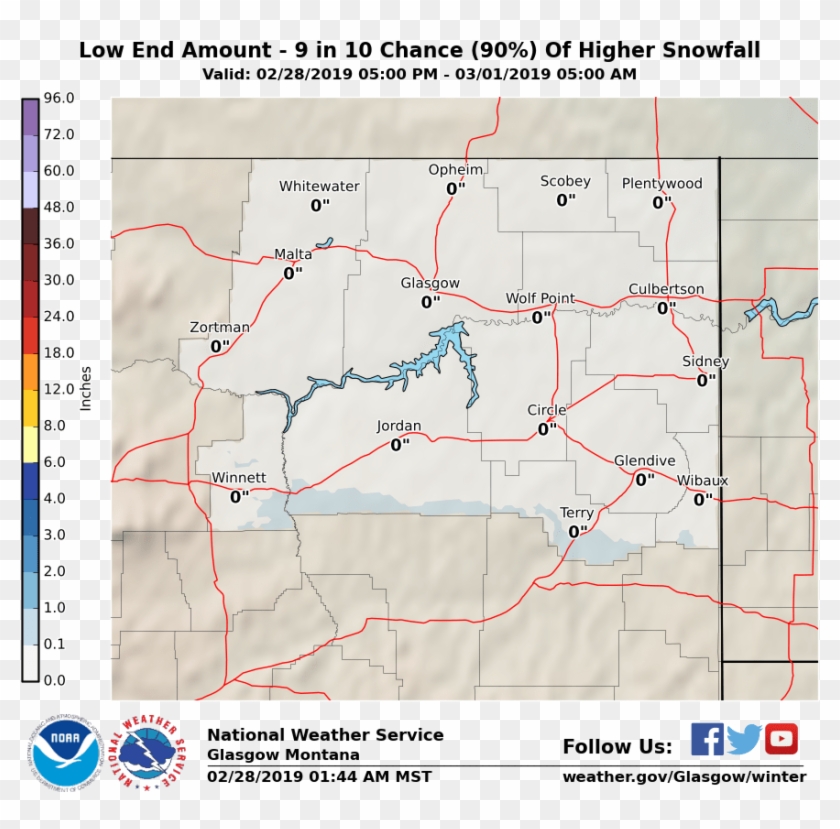 Minimum Potential Snow Accumulation - National Weather Service Clipart #793585