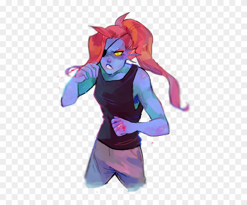 Doodles Undertale Undyne - Cartoon Clipart