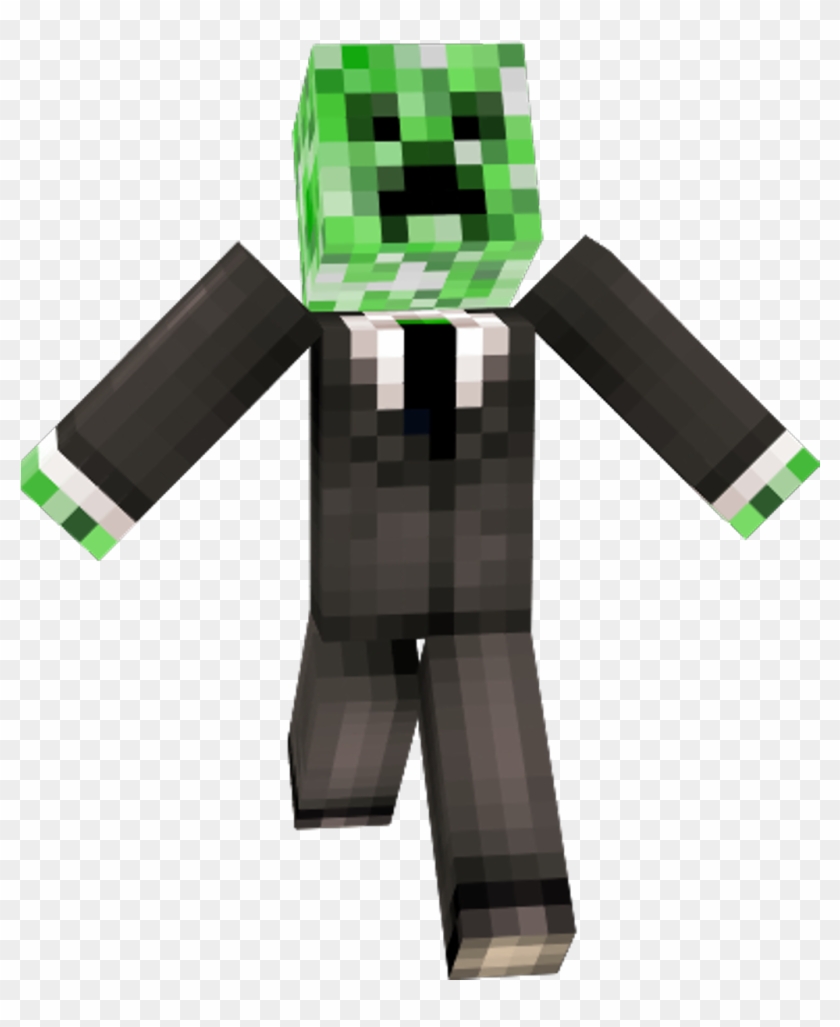 Minecraft Minecraft Creeper In A Suit Skin - Minecraft Creeper Face Clipart #794354