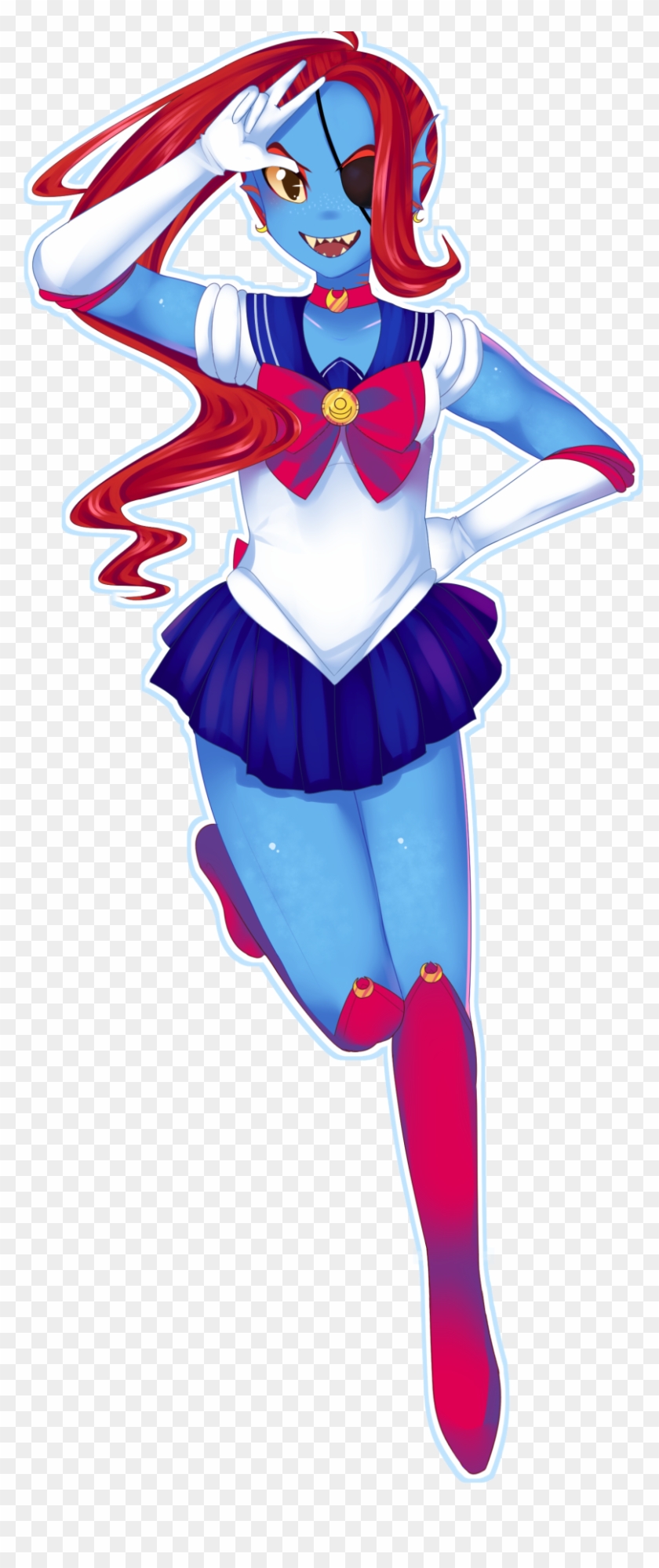 I Like To Imagine Alphys And Undyne Immediately Attended - Undertale Crossover Sailor Moon Clipart