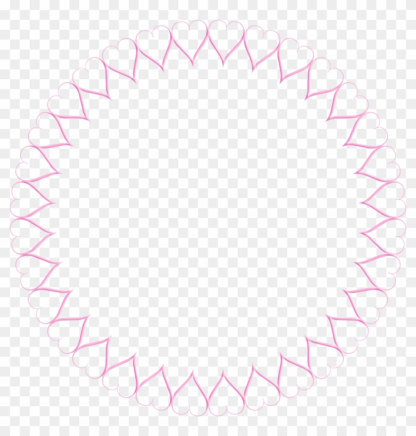 Pink Round Heart Border Transparent Clip Art Image - Png Download #794778