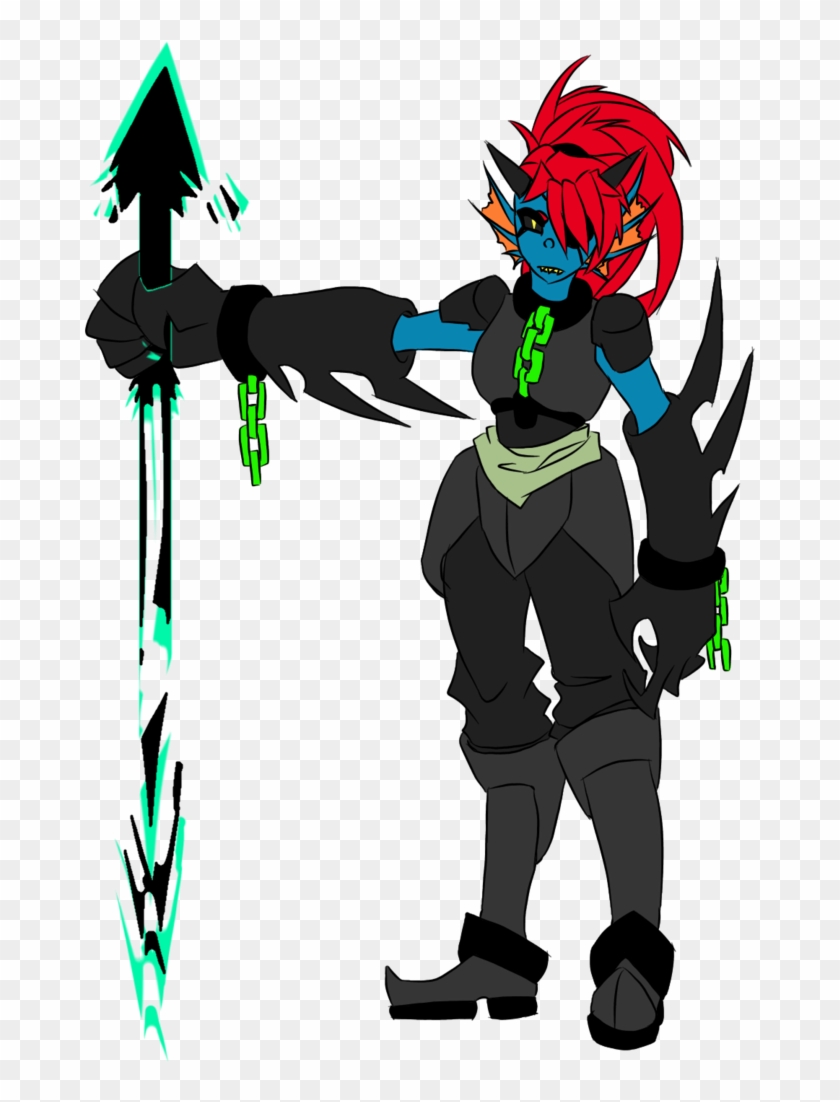 Undyne By Crossoverdude - Demitale Undyne Clipart