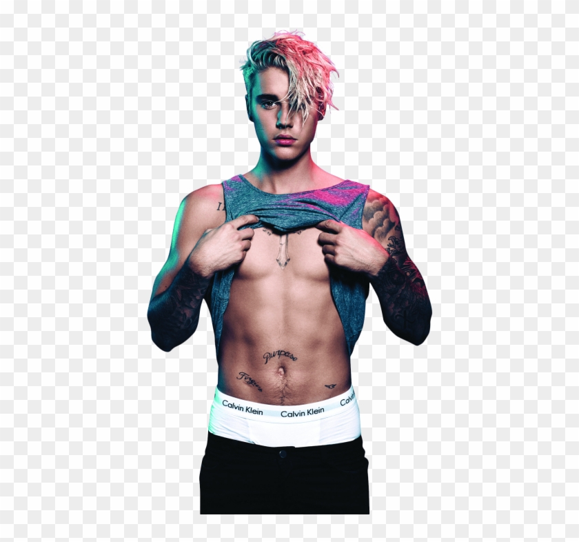 Free Png Justin Bieber Blue Red Light Png - Justin Bieber 腹 肌 Clipart