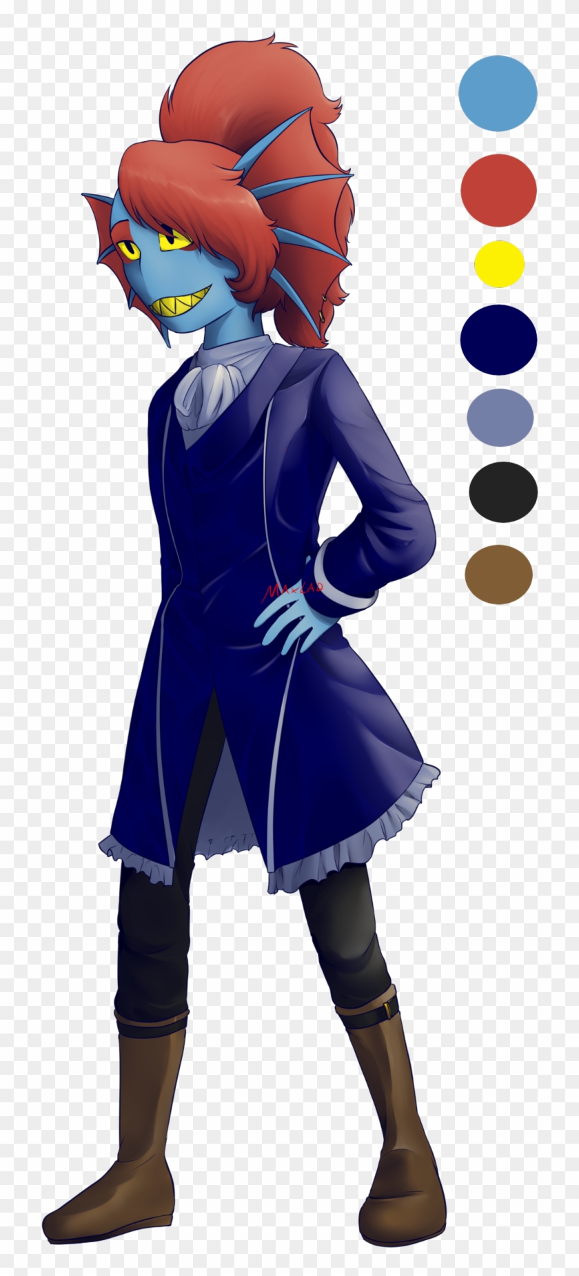 “ Undercurrent Undyne Basics - Cartoon Clipart