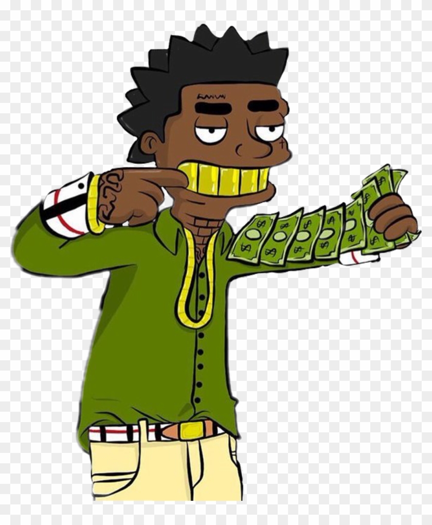 Cash Sticker - Kodak Black Simpson Bart Clipart