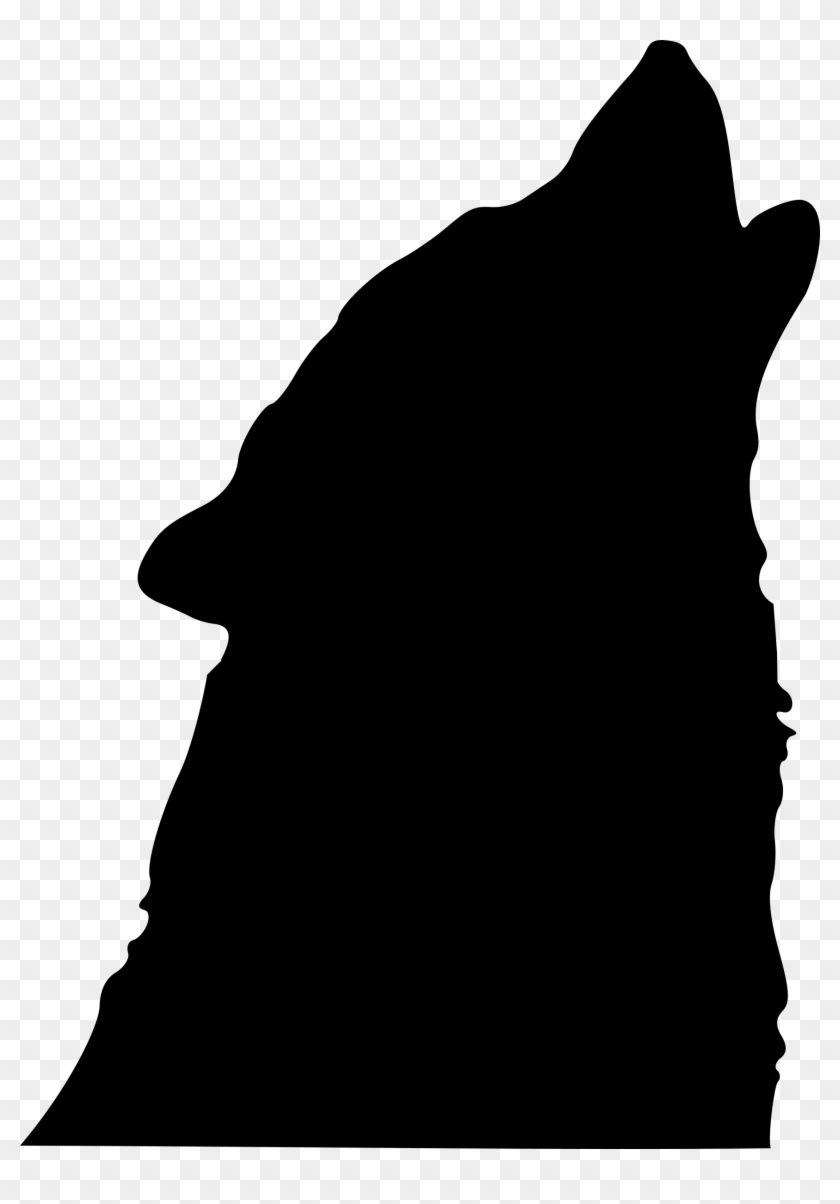 Wolf Sticker - Howling Wolf Outline Clipart #795826
