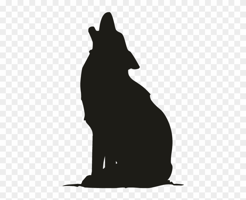 Smock Wolf Motif - Wolf Silhouette Dxf Clipart