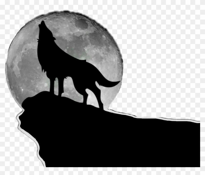 Freetoedit Wolf Moon Silhouette Howling Night Wildlife - Howling Wolf 3d Model Clipart