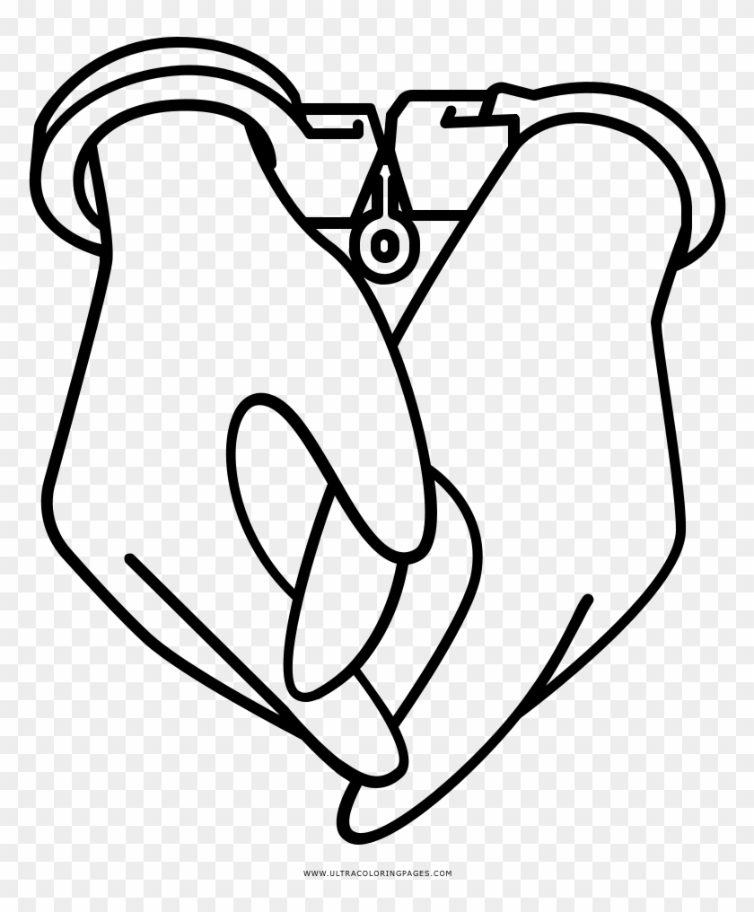 Easy Hands In Handcuff Drawing Clipart