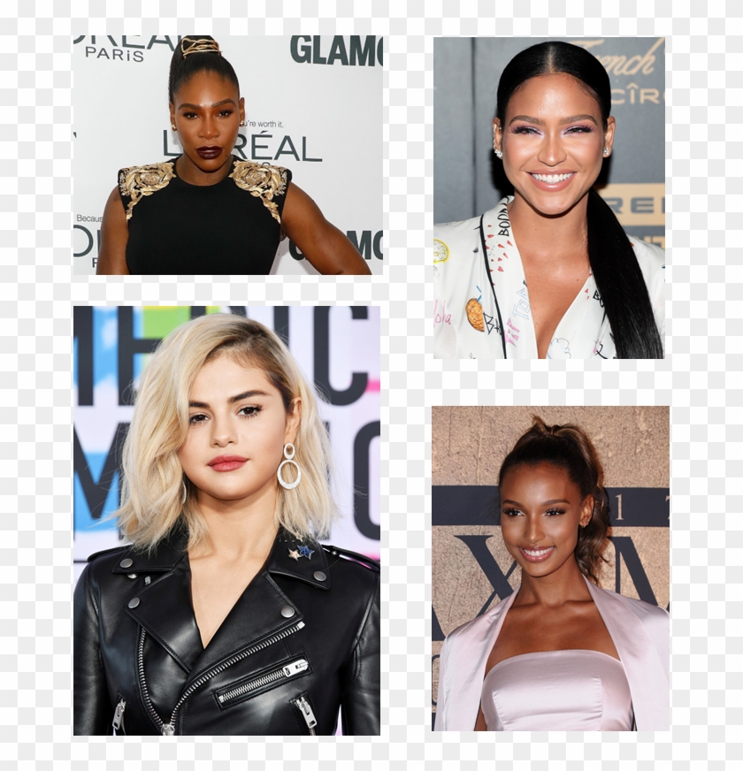 Serena Williams, Selena Gomez, Cassie And More - Best Hairstyles 2018 Women Clipart
