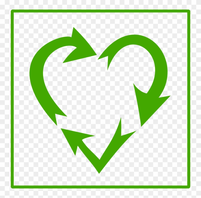 Recycling Symbol Logo Reuse - Recycling Heart Clipart #796693