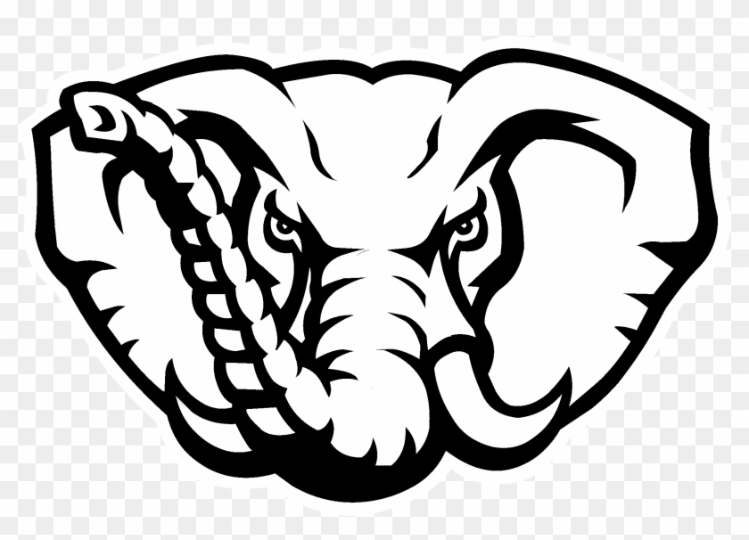 Alabama Crimson Tide 02 Logo Black And White - Alabama Crimson Tide Clipart #796922