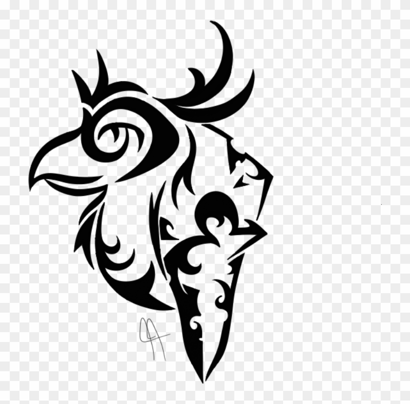 Chocobo Tribal Tattoos 5 By Lisa - Final Fantasy Ix Tattoo Clipart