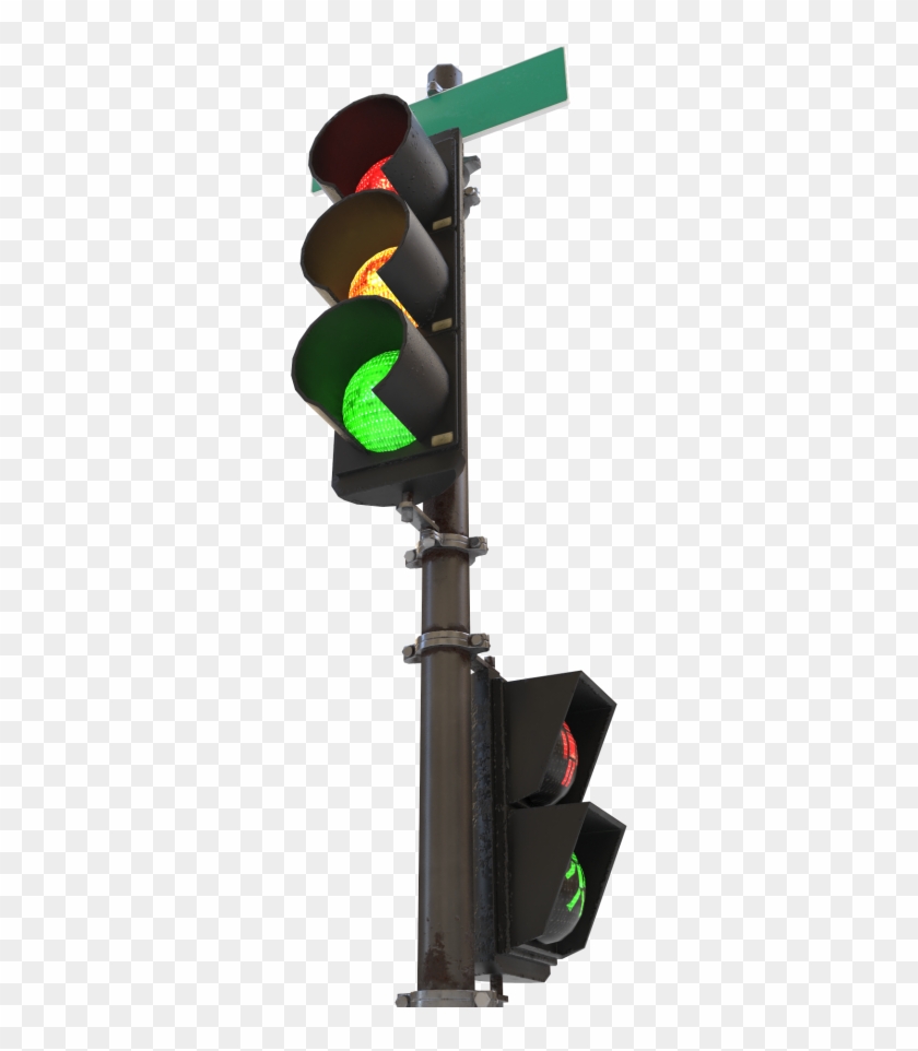 Traffic Light 3d Png - Traffic Light Obj Free Clipart #798012