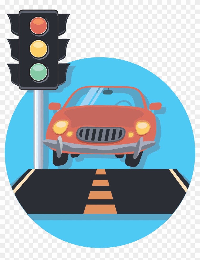 This Free Icons Png Design Of Car And Traffic Light Clipart #798186