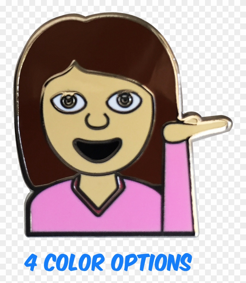 Hey Girl Emoji Pin Clipart #798258
