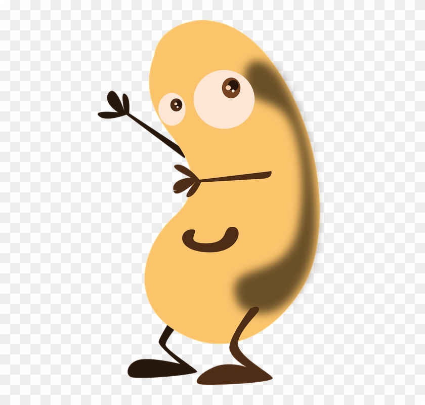 Bean, Potato, Face, Figure, Cartoon, Smile, Happy - Bean Cartoon Clipart