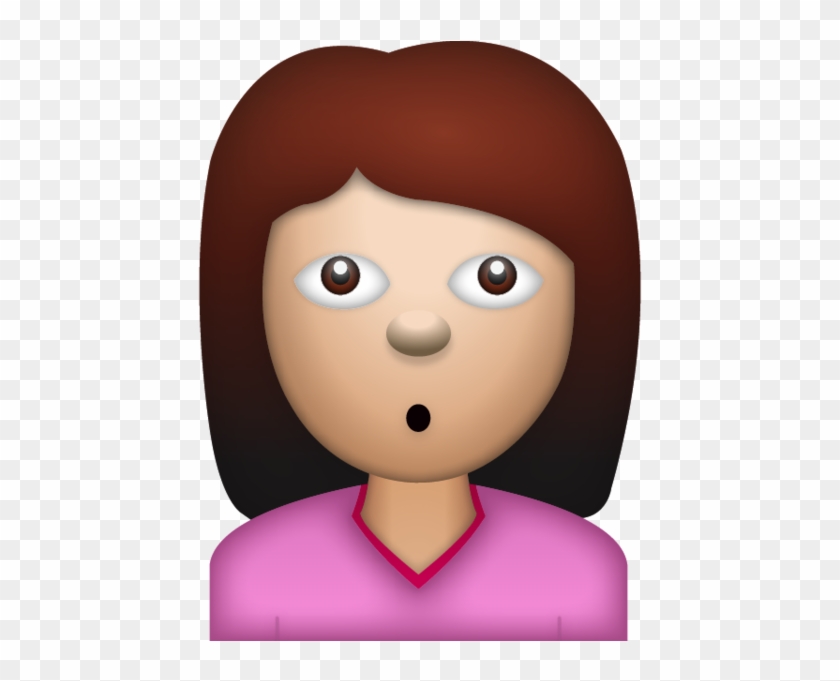 Woman Wondering Face Emoji - No X Emoji Clipart