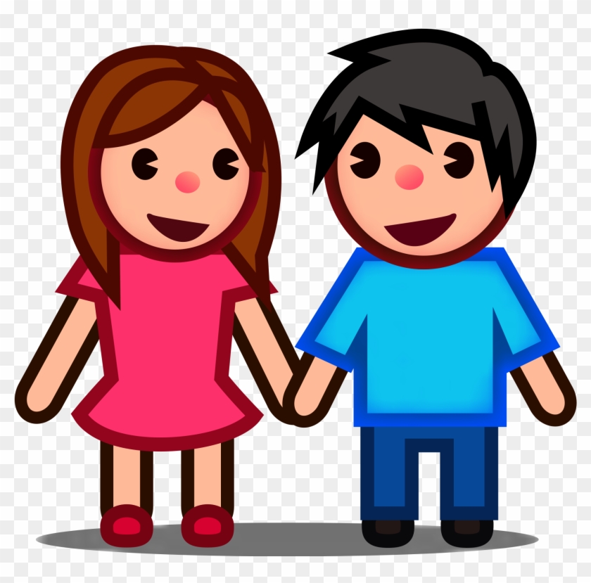 Open - Boy Girl Emoji Png Clipart #798518