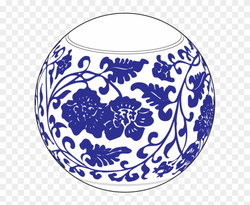 Fireball Usa Certified Automatic Fire Extinguisher - Blue And White Porcelain Clipart