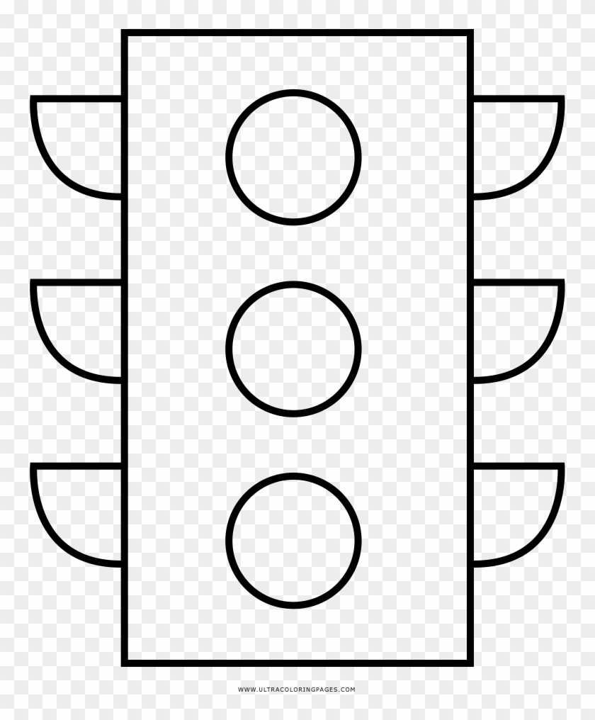 Traffic Light Coloring Page - Circle Clipart #798762