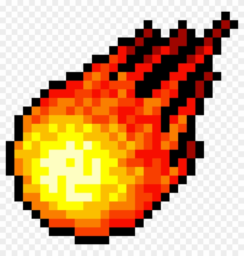 Fireball Clipart Pixel Sprite - Pixel Fireball - Png Download