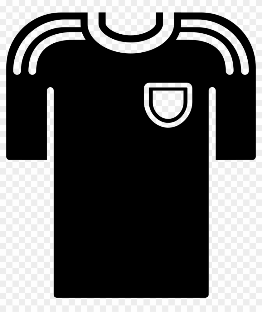 Black T-shirt Of A Soccer Player Comments - Camisa De Futbol Vector Clipart
