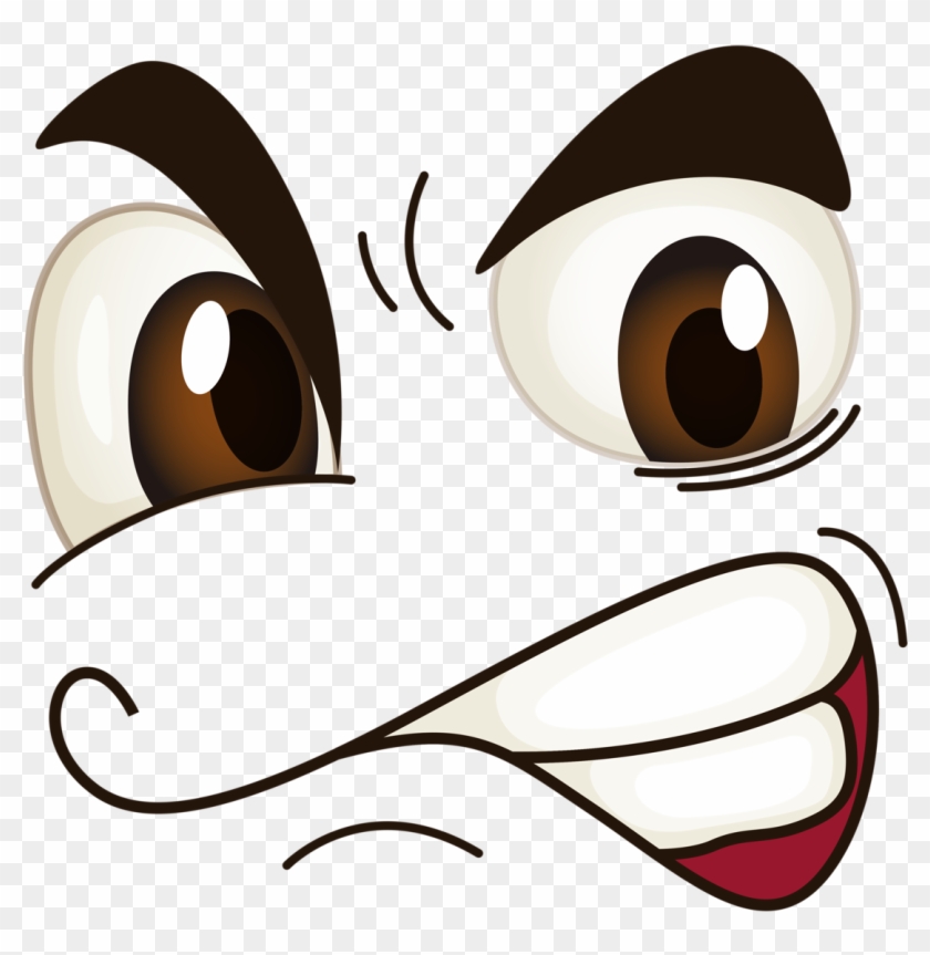 Clip Art Cartoon Face Png - Angry Egg Transparent Png