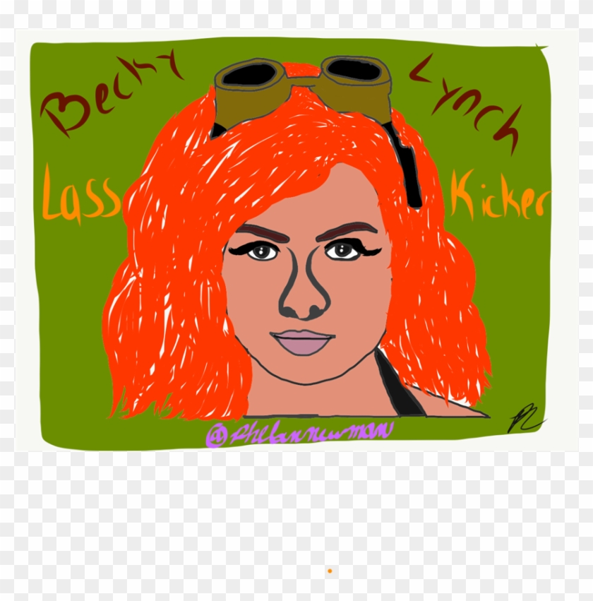 Becky Lynch Wwe Art Straight Fire Lass Kicker Phelannewman - Illustration Clipart