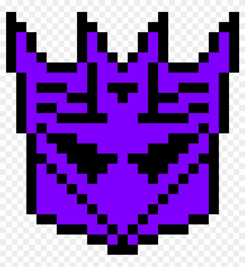 Perler Patterns Transformers , Png Download - Pixel Art Decepticon Symbol Clipart #799243